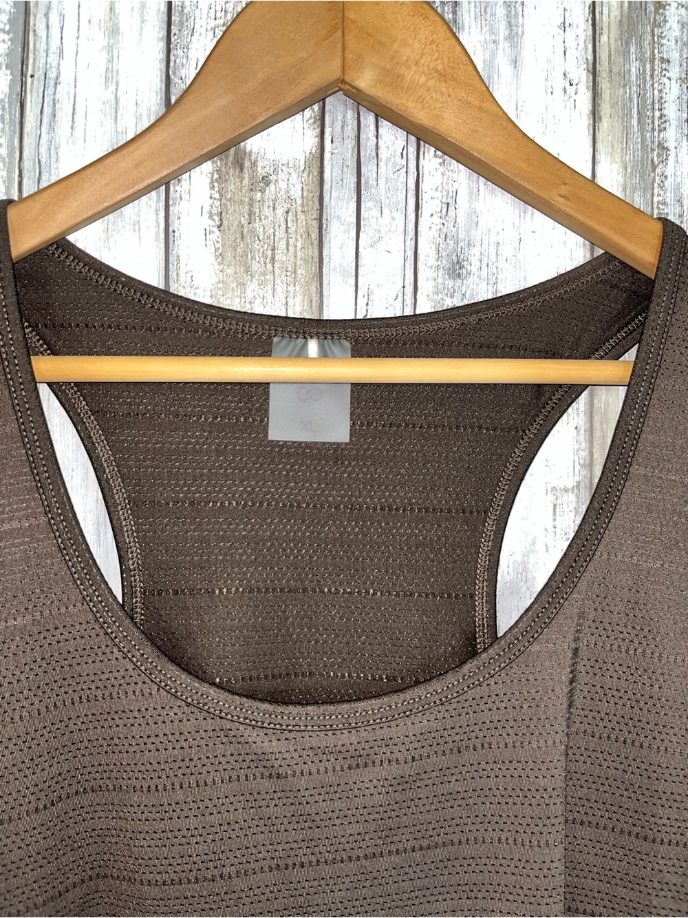 Calia by Carrie Underwood Brown Racerback Tank Top XL Athletic Mesh Workout Top - Picture 3 of 4